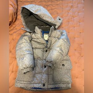 BABY GAP  Gray and Blue Puffer Snow Jacket size 2